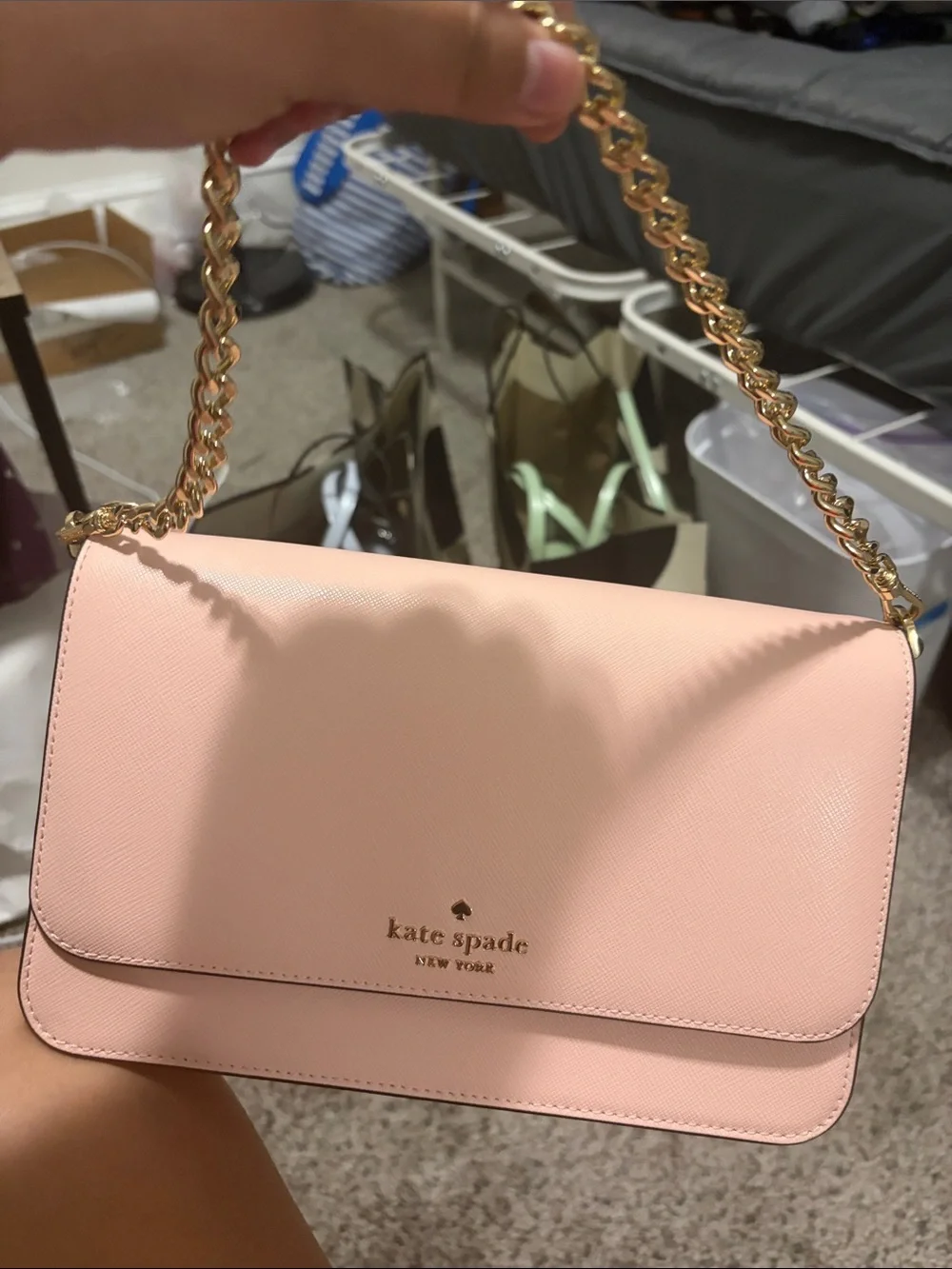 Kate Spade Madison NWT Powder Pink Saffiano Crossbody Bag